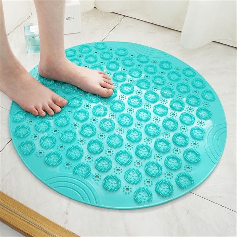 Beideli Alas Kaki Matras Kamar Mandi Anti-Slip Shower Room Mats PVC - PJ407 BIRU