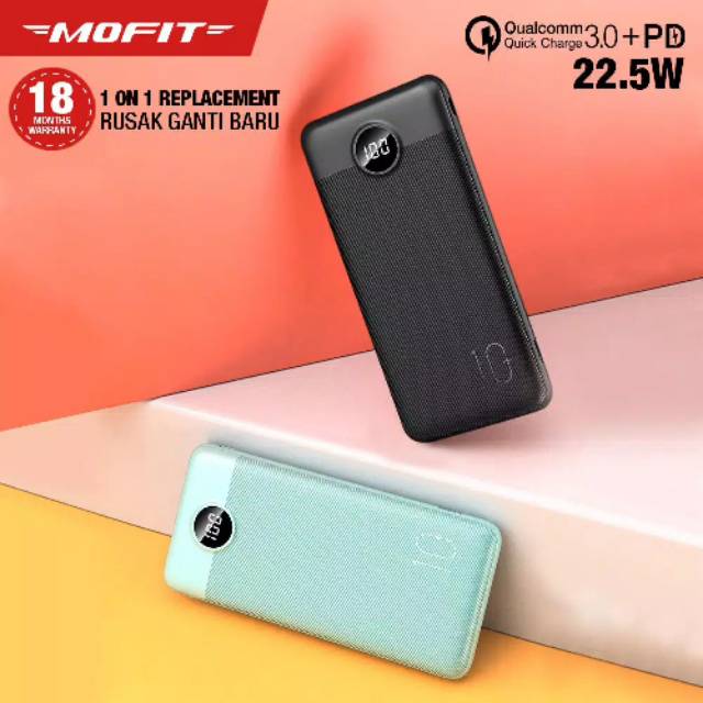 MOFIT M22 PRO Powerbank 10000mAh Quick Charger Real Capacity