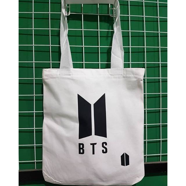 tas tote bag bts kpop bangtan boys Putih