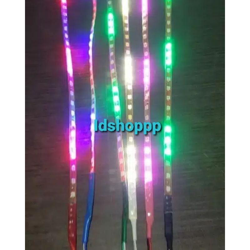 Lampu led strip fleksibel flexible karet 45cm jalan 24V running