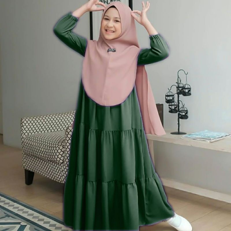 Gamis Anak Terbaru,Bahan Rayon,Umur 7-12 th