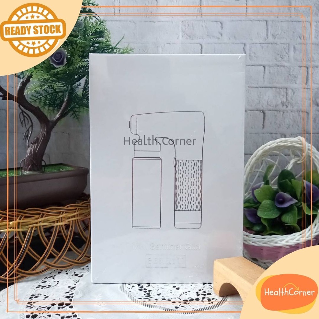 BerryC Nano Spray Machine Wireless Mini Sanitizer Gun LOW NOISE + Active Sanitizer Refill Pouch 200ML