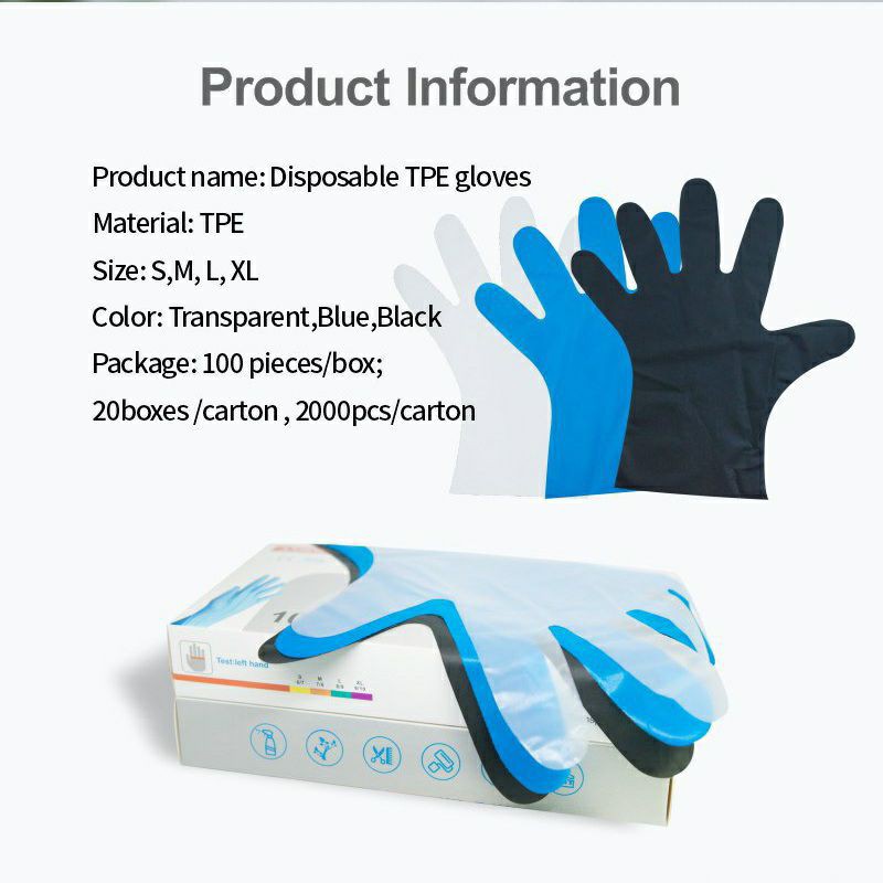 HAND GLOVES - 100 PCS - SARUNG TANGAN TPE (ALT SARUNG TANGAN LATEX)  FOOD GRADE &amp; MEDICAL GLOVES