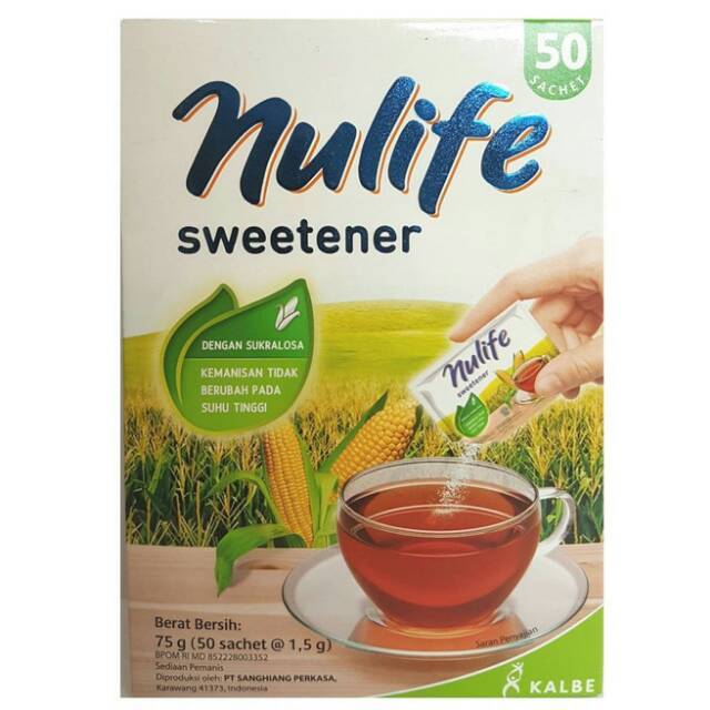 

NULIFE SWEETENER 75 gram [50 sachets]