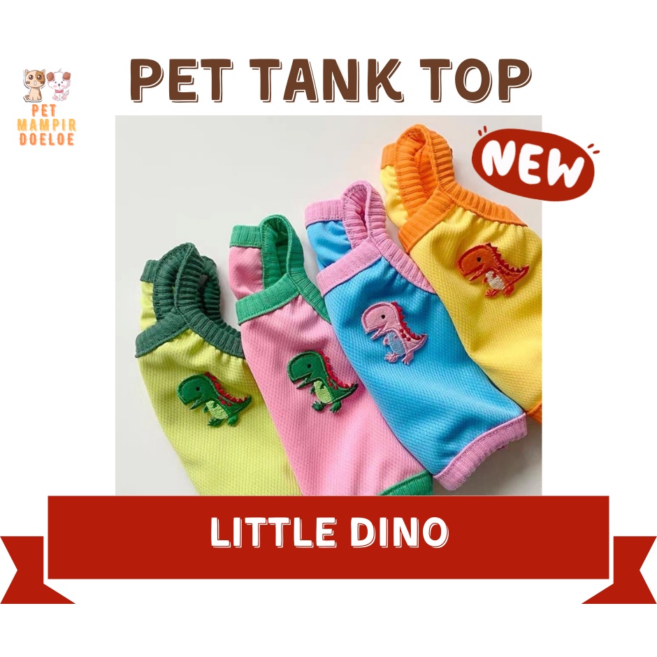 Baju Anjing Kucing / Pet Tank Top LITTLE DINO