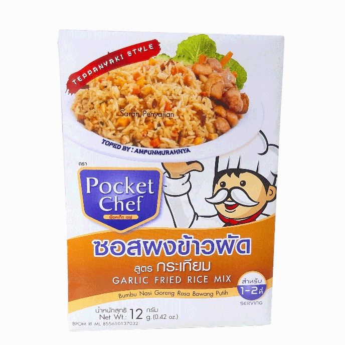 

bg20t01r Garlic Fried Rice Mix Pocket Chef 12 Gr Sv012Ss
