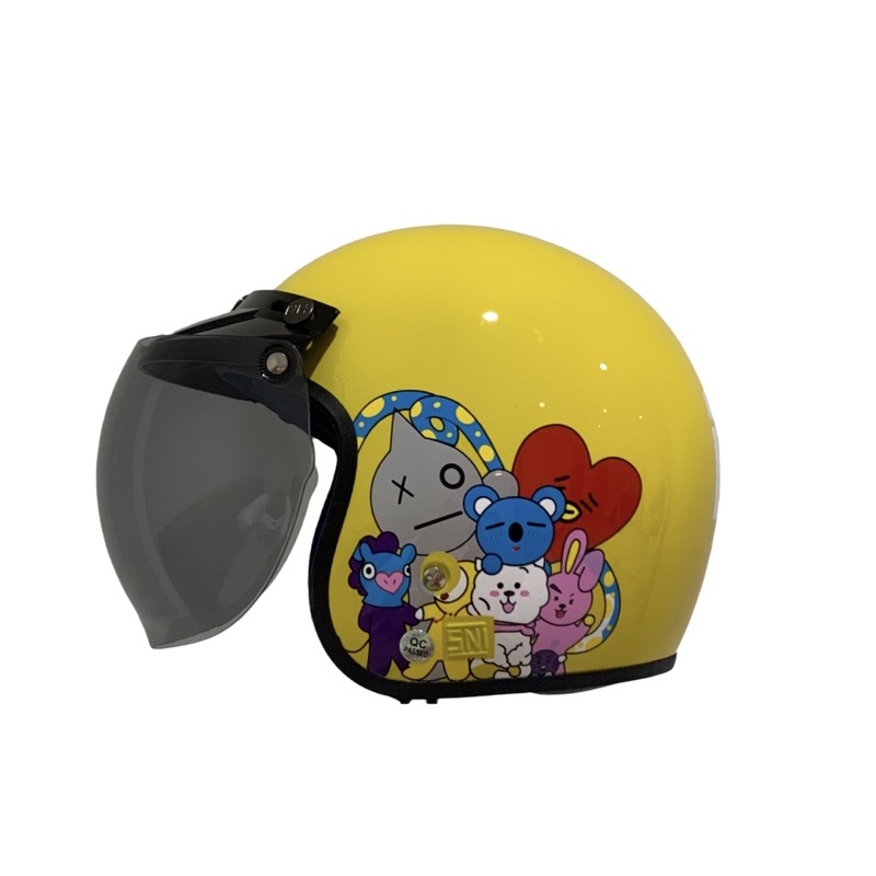 SNI - HELM ANAK UNISEX KARAKTER BT 21 KUNING