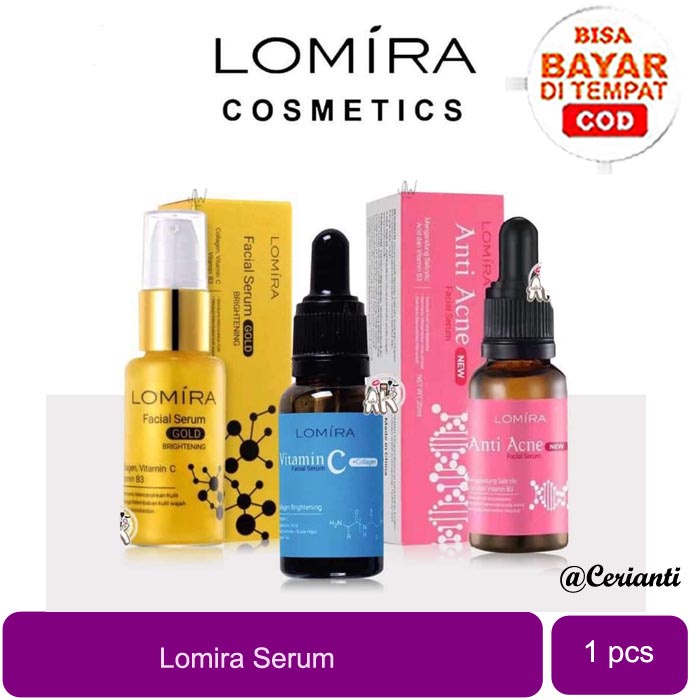 LOMIRA Anti Acne Jerawat | Vitamin C | Gold Facial Serum With Collagen 20ML | Anti Aging