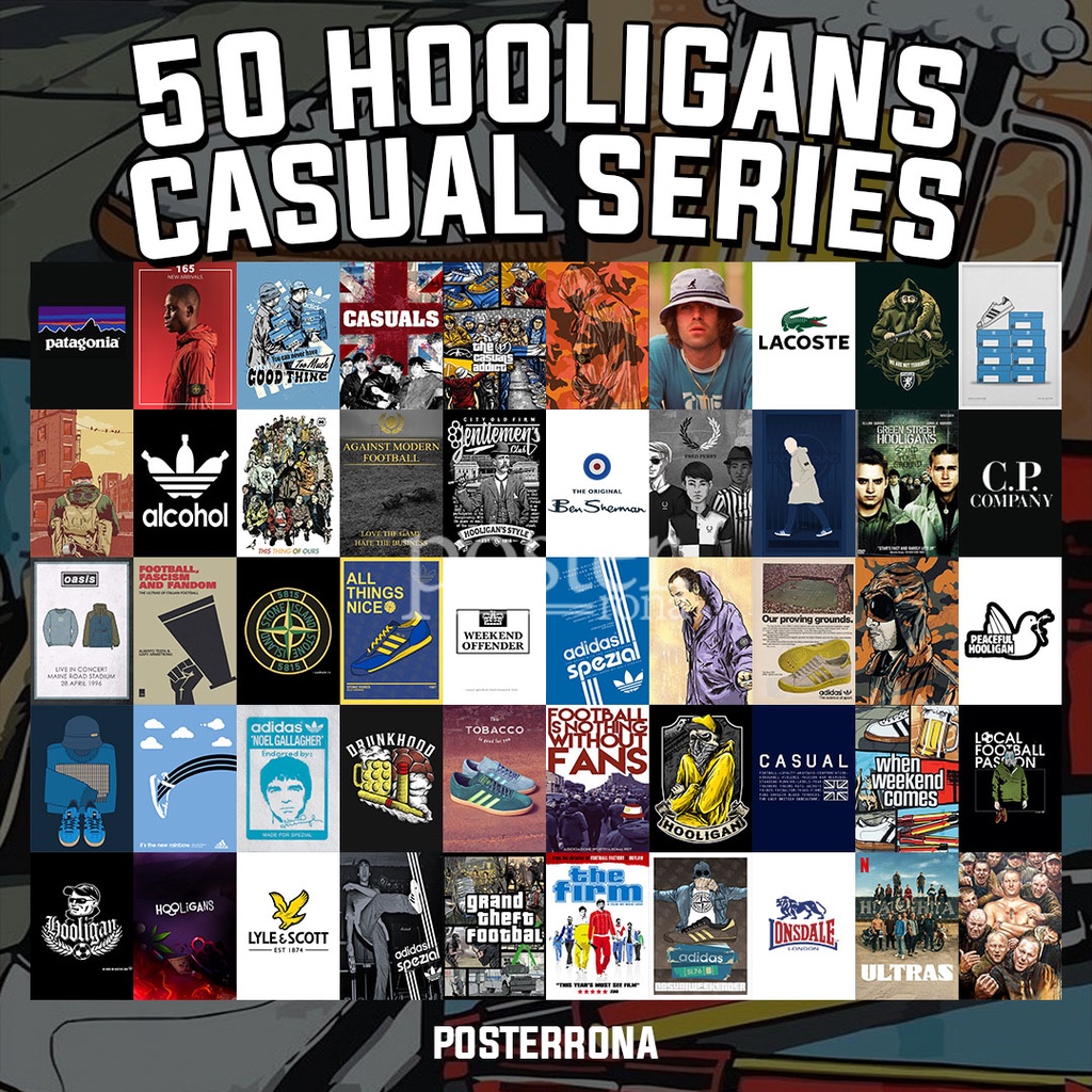 [50 PCS] POSTER BOLA CASUAL HOOLIGAN ULTRAS