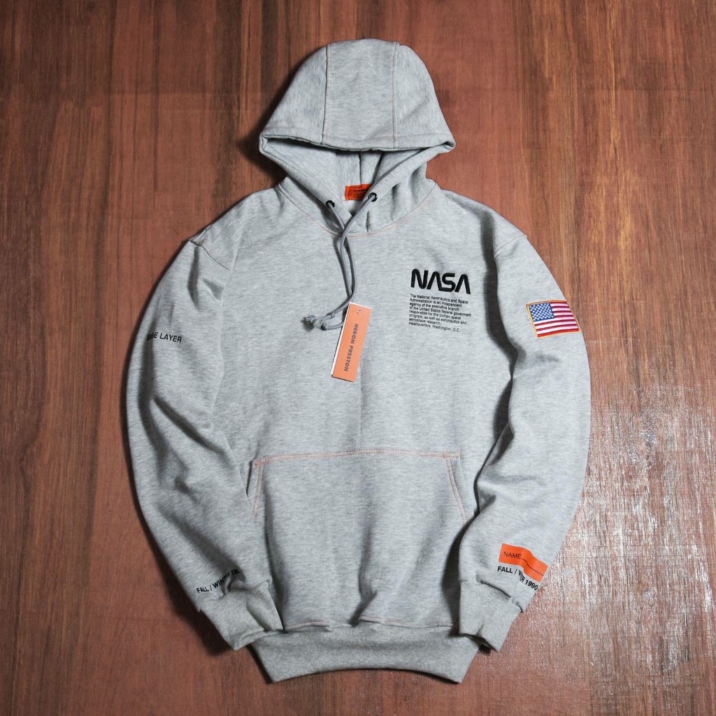 Sweater Hoodie NASA H&amp;M Heron Preston Premium Quality Fleece Tebal / Jaket NASA H&amp;M Terlaris