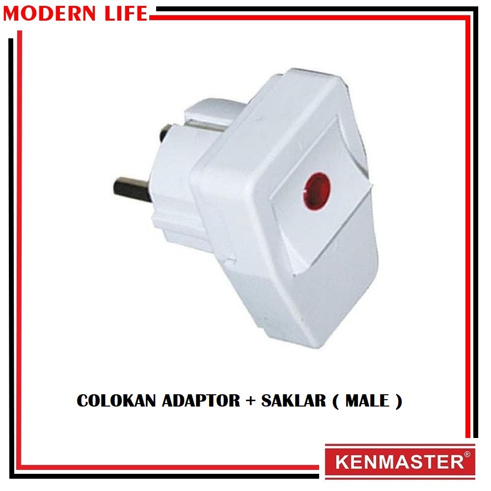 Steker Listrik / Steker Adaptor + Saklar / Colokan Male + Saklar