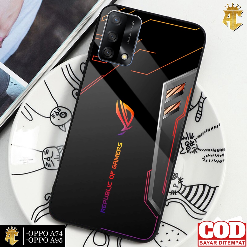 Case OPPO A74/OPPO A95 - Casing OPPO A74/OPPO A95  Terbaru 2021 AERO CASE [ ROG ] Silikon OPPO A74/O