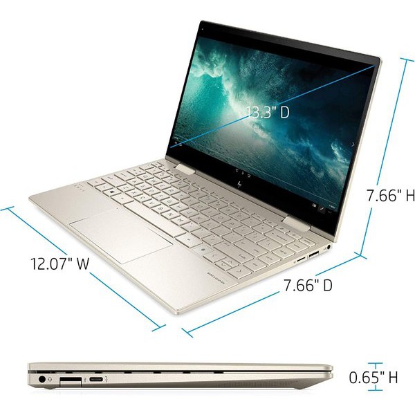 Laptop 2 in 1 Touchscreen HP ENVY X360 13 Core i7 1165G7 8GB 512GB ssd FHD Win10