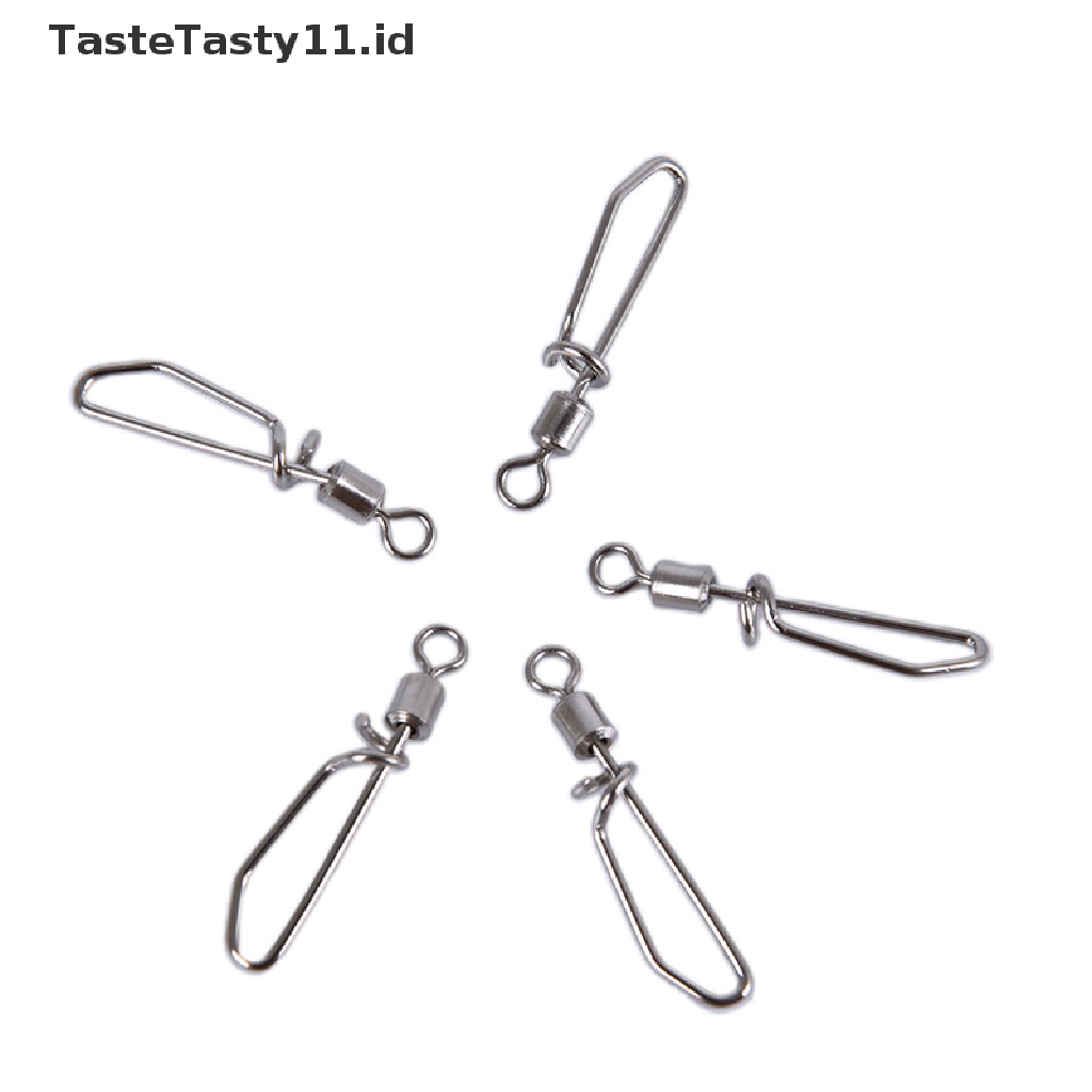 Tastetasty 50pcs Swivel Konektor Umpan Pancing 2#-10#