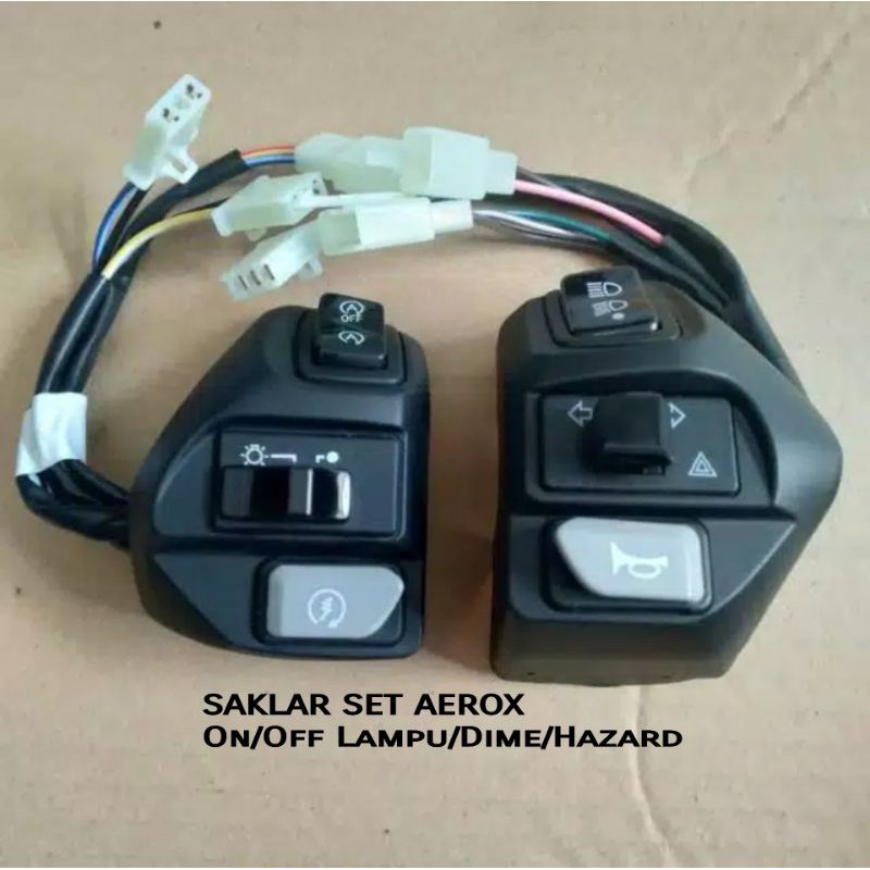 Saklar set aerox 155 on/off lampu dime dan hazard