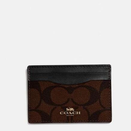 

Office & Stationery | Document Organizer | Coach Card Holder Card Case In Signature Canvas Logo Original Coach - | Best Seller