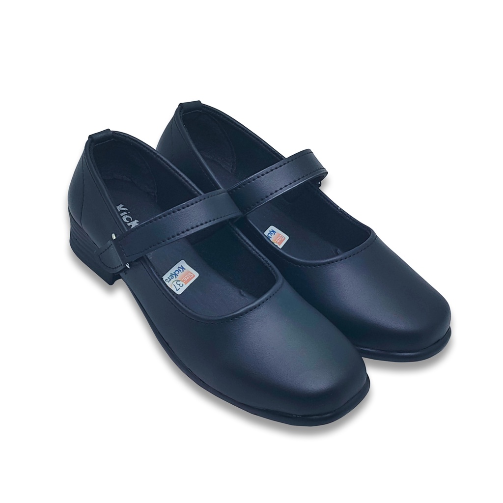 Sepatu Pantofel Wanita Kickers Full Hitam