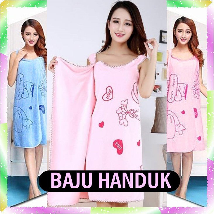 HANDUK BAJU MANDI / BAJU HANDUK MANDI / HANDUK KIMONO DEWASA / HANDUK KARAKTER WEARABLE TOWEL