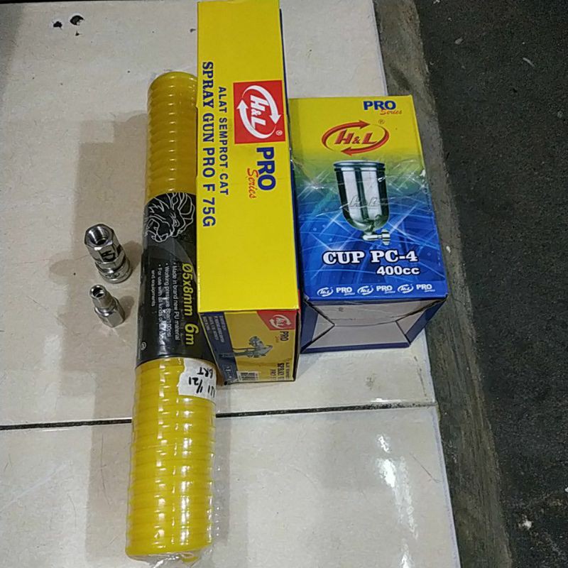 Paket Alat Semprot Cat Dan Selang Kompresor model Colok HnL