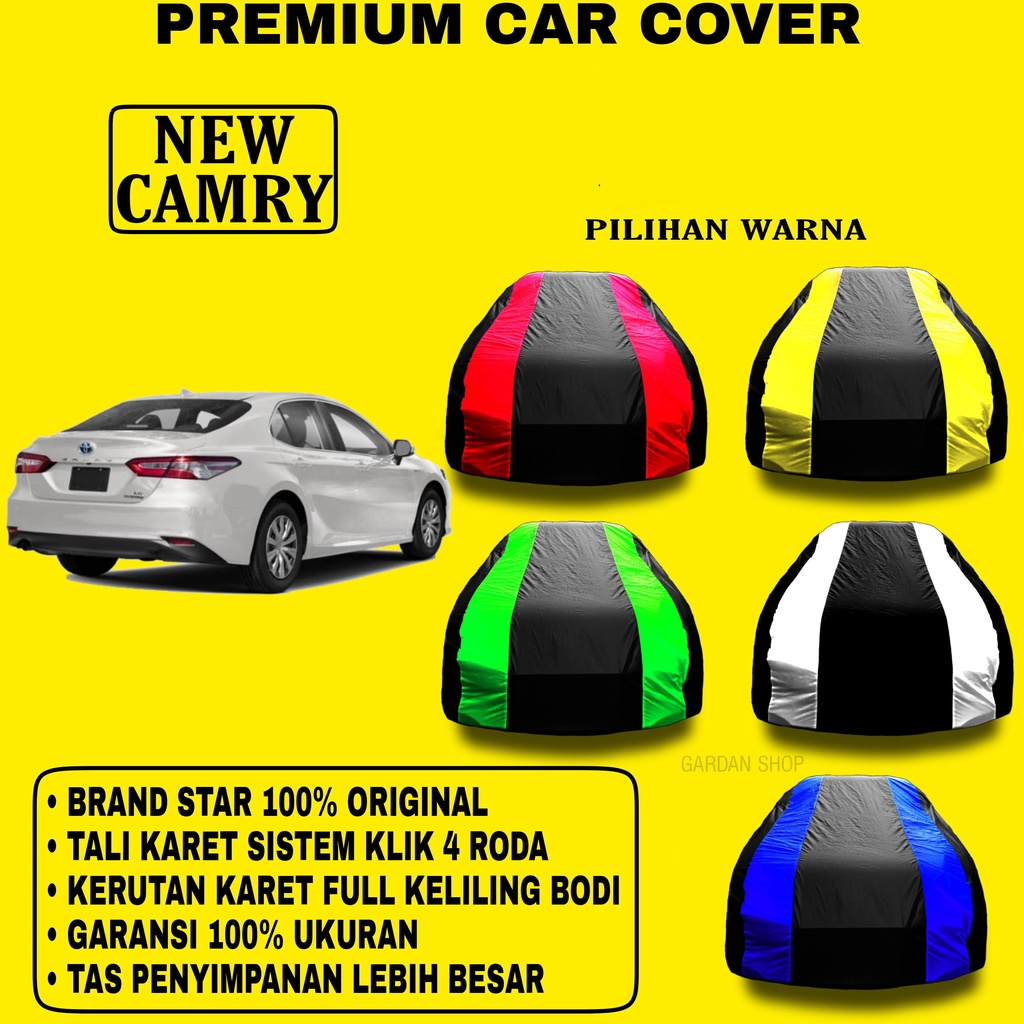 Body Cover NEW CAMRY Garis 2 WARNA Penutup Pelindung Bodi New Camry PREMIUM