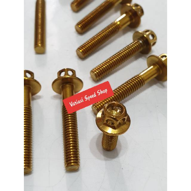 Baut Cvt Probolt Baut Probolt Cvt Thailand Honda Beat Scoopy Universal Gold Blue