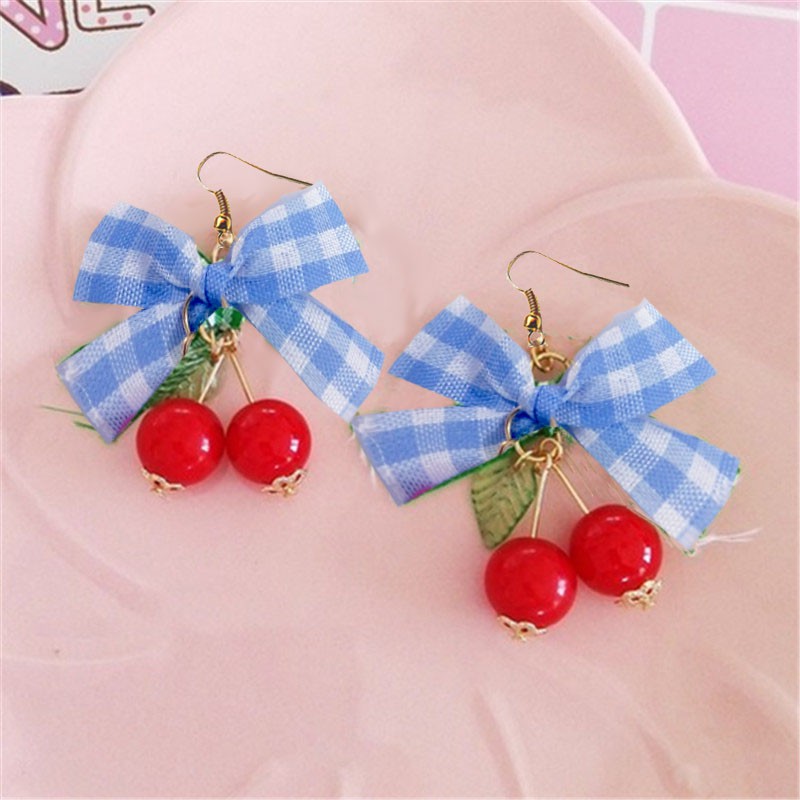 Anting Korea Wanita Kekinian Red Cherry 193