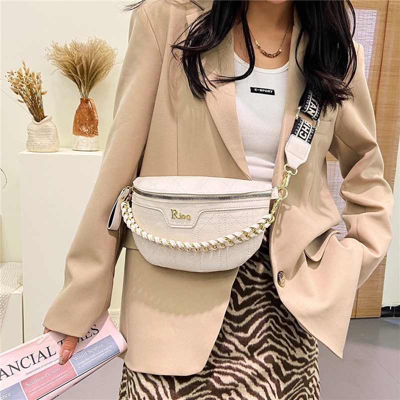 ONLYONE12 Tas Selempang Wanita Import Kulit Pu Premium Quality / Tas Selempang Wanita Rantai / Waist Bag TW001