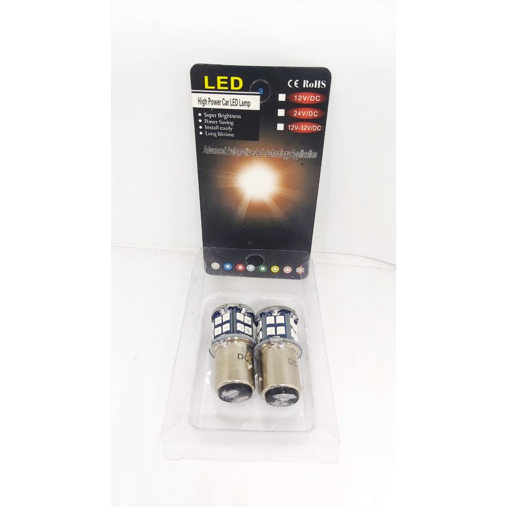 Lampu Rem LED 1157 3030 28 LED Kedip 12V/24V (set)