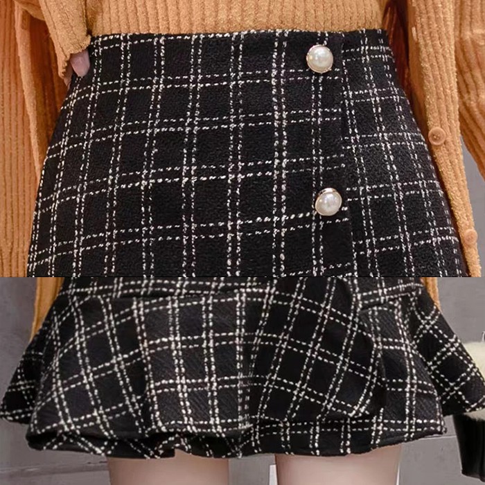 KARAKOREA 8936 Soohyun Skirt/Rok Pendek/Rok Autumn/Rok kerja/Rok Korea Skirt