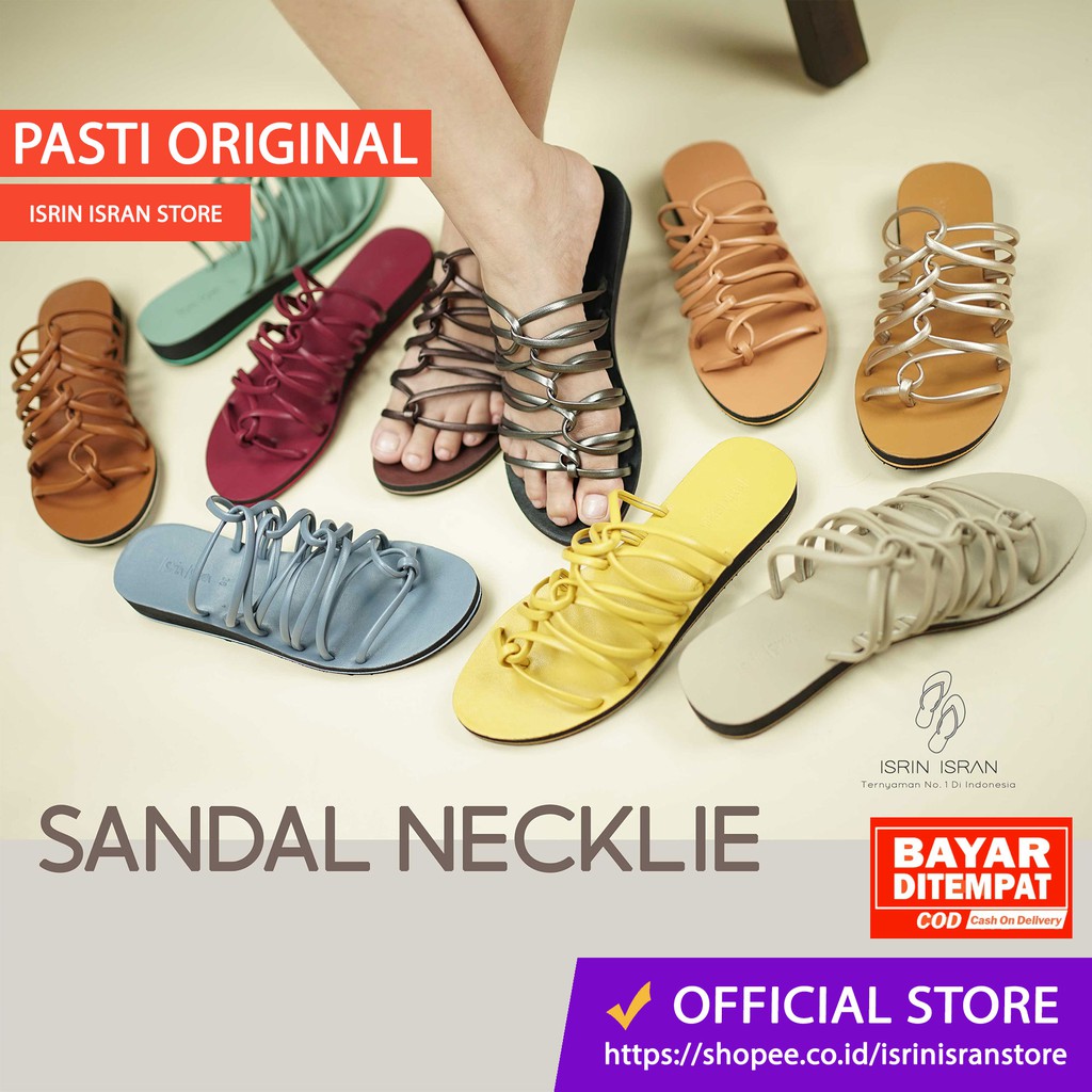 ( NECKLIE ) Sandal Wanita Sandal flip flop Sandal selop Sandal jepit Sandal teplek Sandal tali