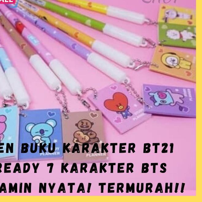

aa1 LUSIN 12 PULPEN GEL TINTA HITAM DENGAN BUKU MINI BT21 BOLPEN BTS BANGTAN BOYS MERCHANDISE KPOP a
