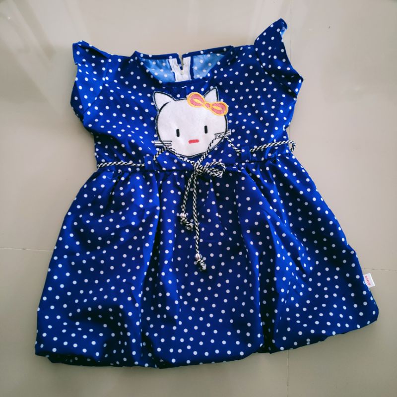 Dress balon anak 1 2 tahun baju anak cewek perempuan ( dress balon dopi )