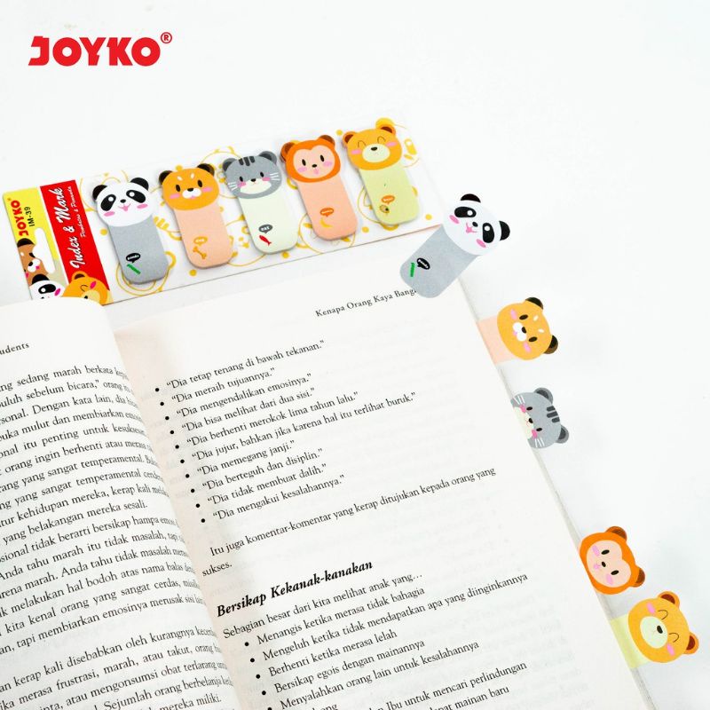 

JOYKO Index Mark IM-39 Penanda Pembatas Kertas Animal Lucu Sticky Note Posh It