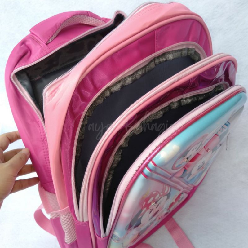 Ransel Batok Lampu 16 Inch Pony Frozen Lol Princess Tas Sekolah Perempuan SD