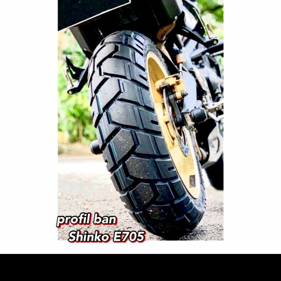 SHINKO PAKET BAN SEPASANG 130/80/17 & 150/70/17 E705 TRAILMASTER