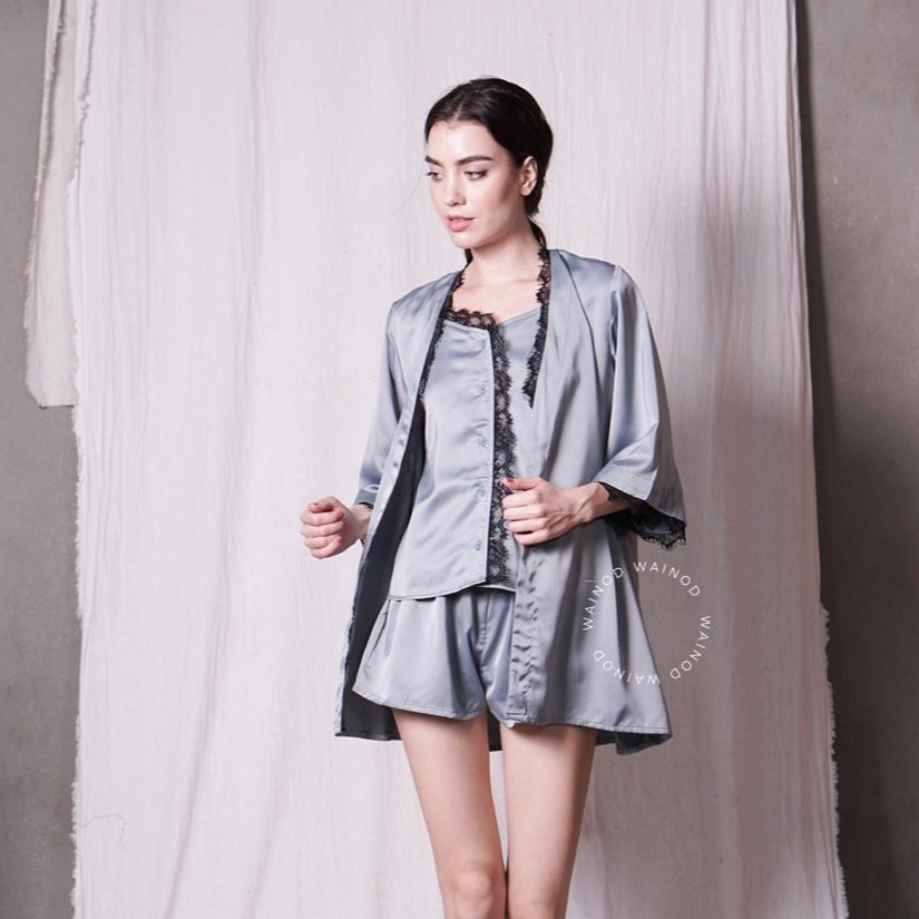 Comfort ASHLEY kimono set / setelan kimono satin untuk baju tidur