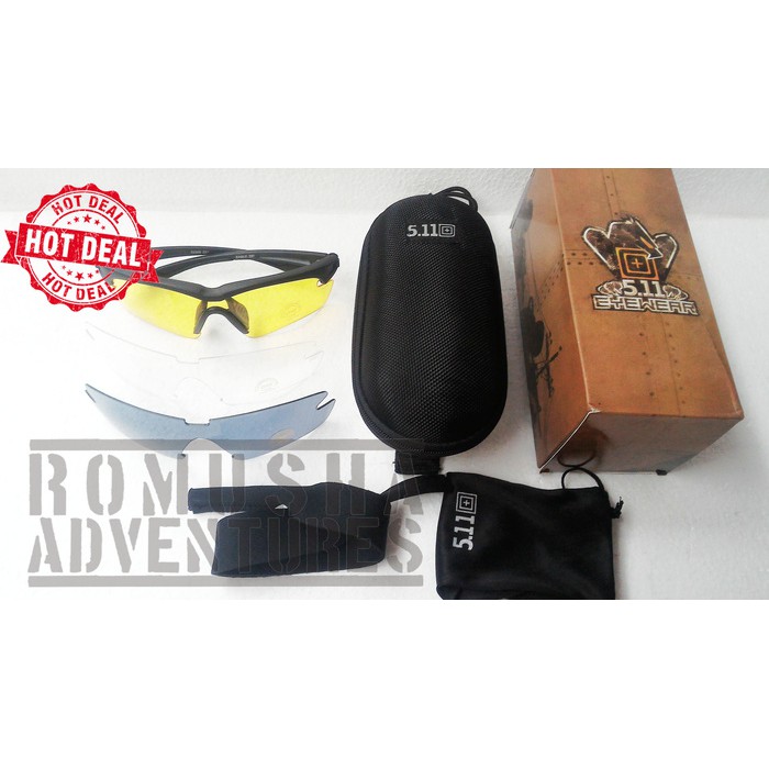 5.11 EYEWEAR TACTICAL SERIES KACAMATA 3 LENSA + BOX