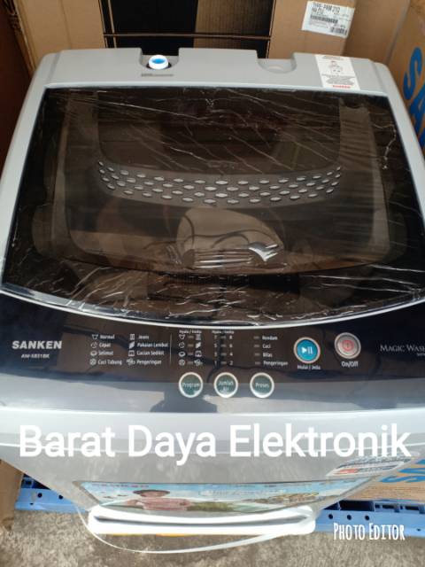 Sanken AW-S831BK Mesin Cuci Otomatis [Top Loading/7 kg]