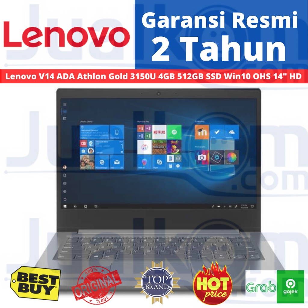 Lenovo V14 ADA Athlon 3150U 4GB 512GB SSD 14” HD Win10 OHS