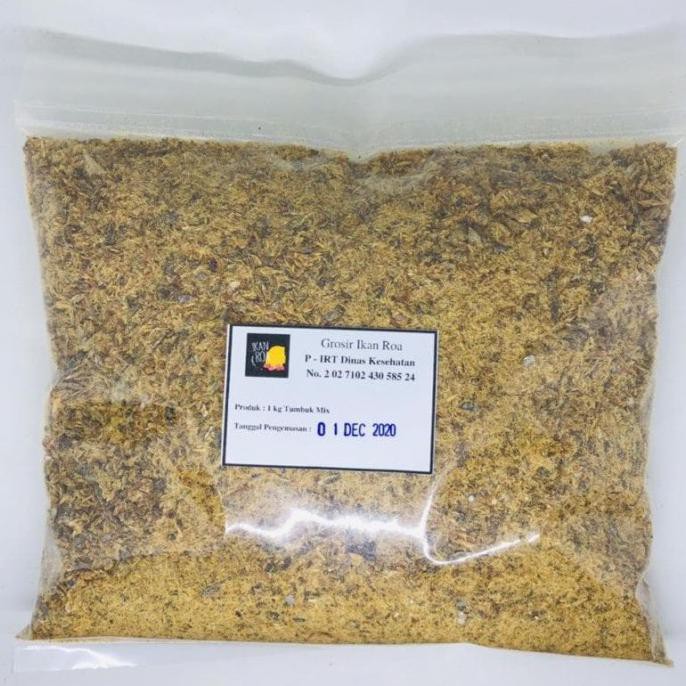 

Murah Termurah 1Kg Ikan Roa Tumbuk Halus,Mix,Kasar (Termurah) Terlaris !