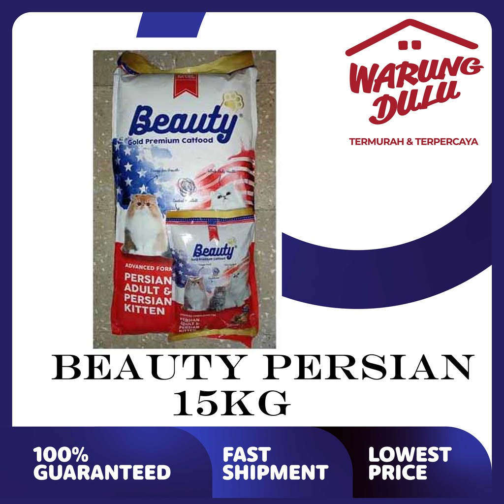 Beauty Gold Premium Persian Adult &amp; Kitten 15Kg (Grab/Gosend)