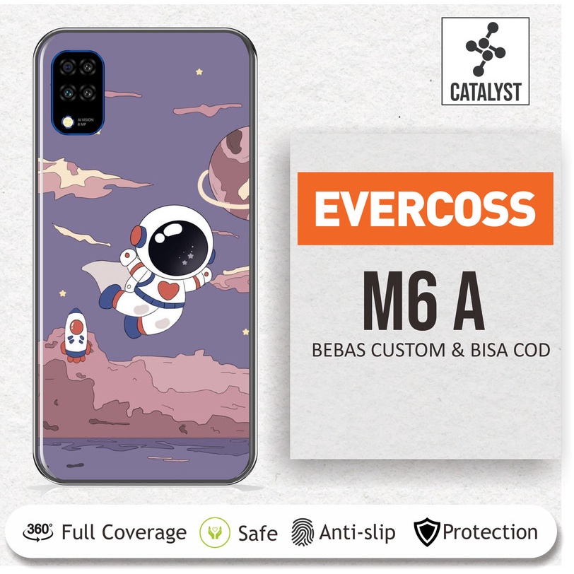 (PROMO 2PCS) GARSKIN SKIN CASE EVERCOSS EVERCOSS M60A ASTRONOT FLY BISA CUSTOM