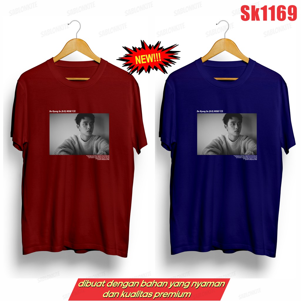 MURAH!!! KAOS DO KYUNG SO D.O ROSE SK1169 UNISEX COMBED 30S