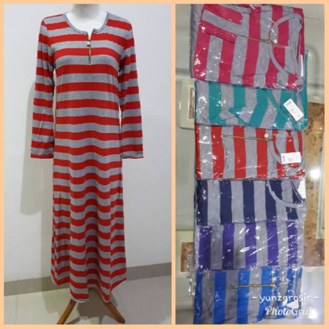 Dress Gamis Salur Tangan Panjang