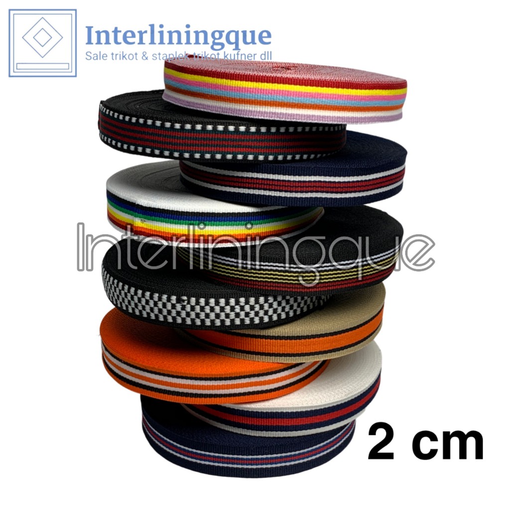 Pita List Lebar 2 CM @28Yard Pita Kain Craft Tas Celana Dekorasi dll