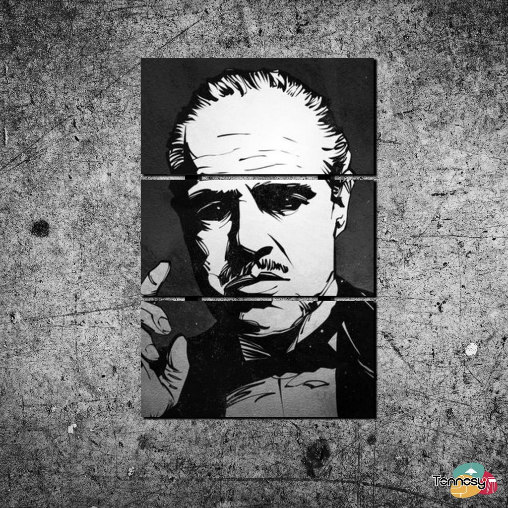 POSTER ART PANEL KAYU THE GODFATHER 20x30CM HIASAN DINDING KAMAR DEKORASI RUMAH