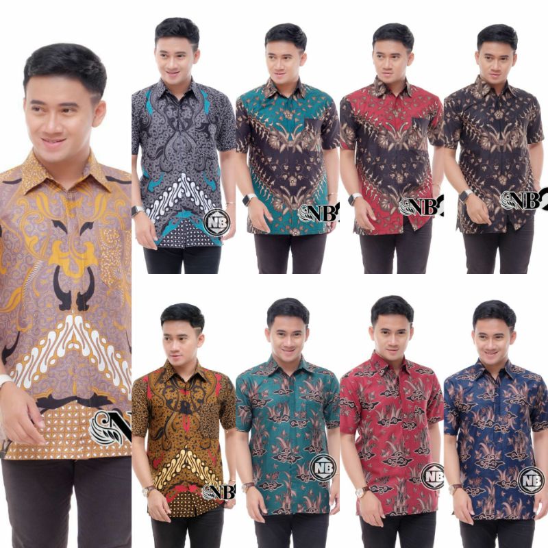 bayar di tempat kemeja batik pria lengan pendek murah