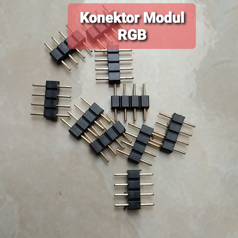 Pin Connector LED RGB Soket Modul LED Strip  Soket Konektor Sambungan Modul LED Strip 4 Kaki 4 Pin