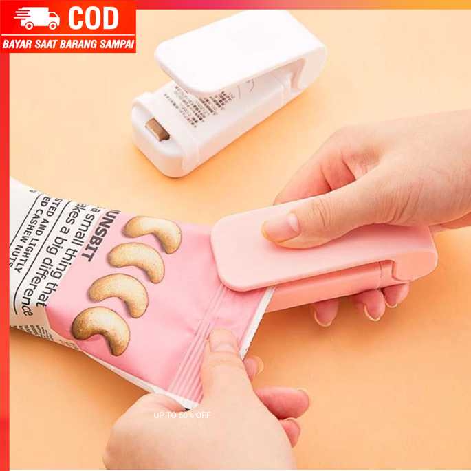 (100% BARANG ORI) Alat Perekat Plastik Mini Hand Heat Sealer Press - MJP-198