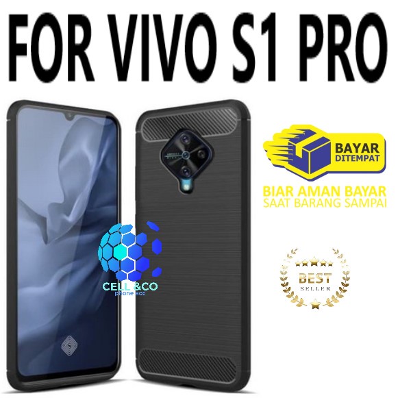 CASE CARBON VIVO S1 PRO casing hp silikon softcase case premium carbon cover